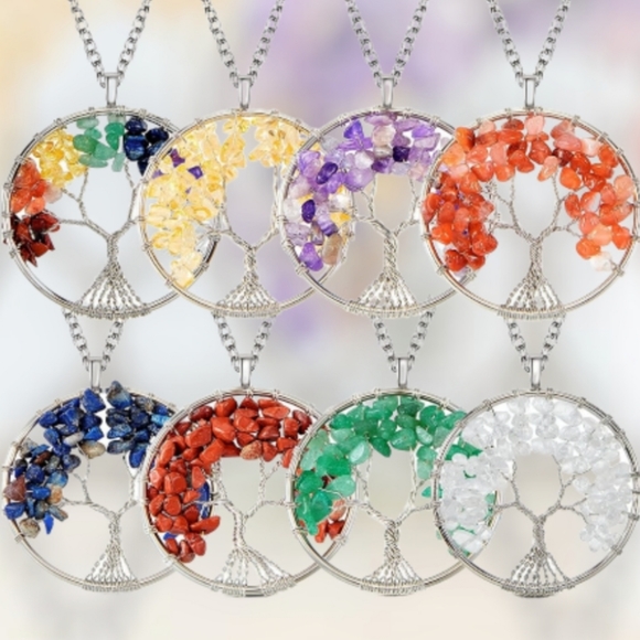 Tree Of Life Stone Pendants - Picture 1 of 2